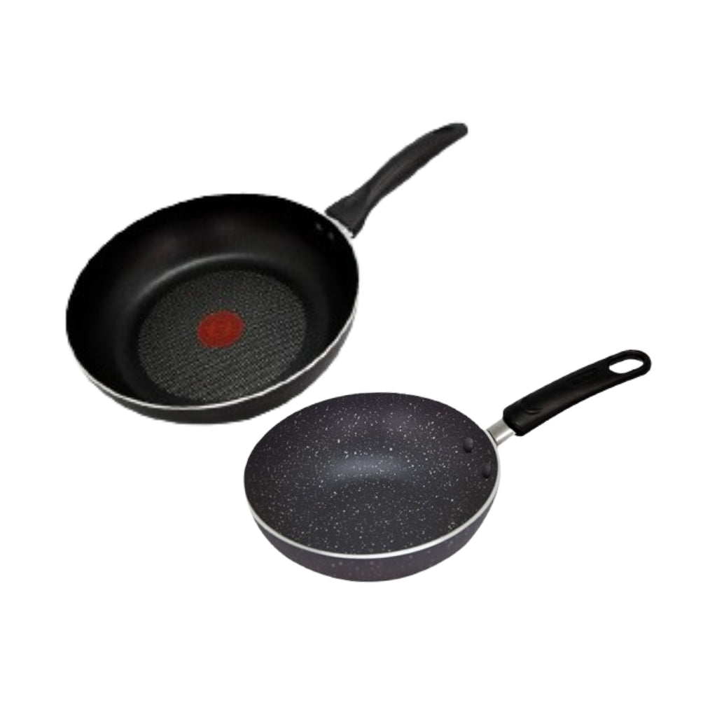 Simple Coooking Set B - Cook & Clean Frypan 20cm FREE Natura Wokpan 16cm