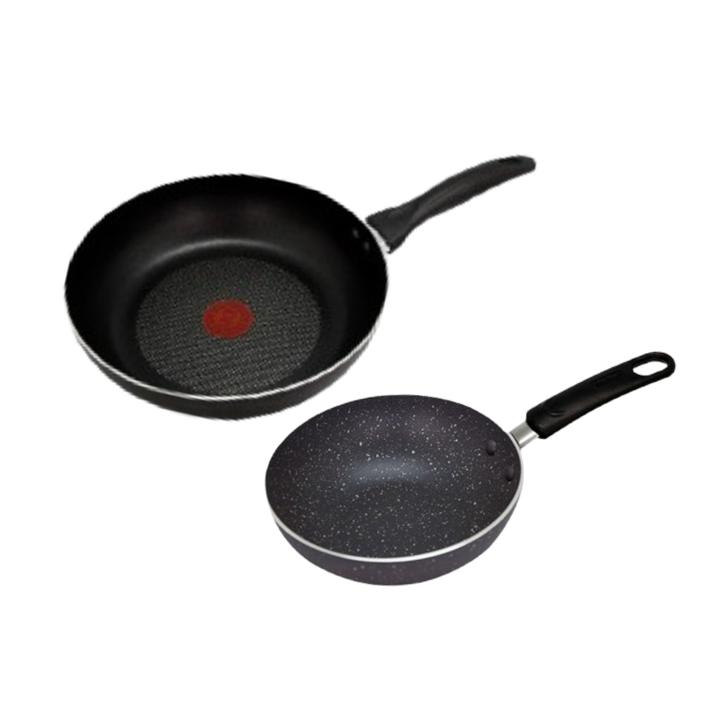 Tefal Simple Coooking Set C - Cook & Clean Frypan 24cm FREE Natura Wokpan 16cm