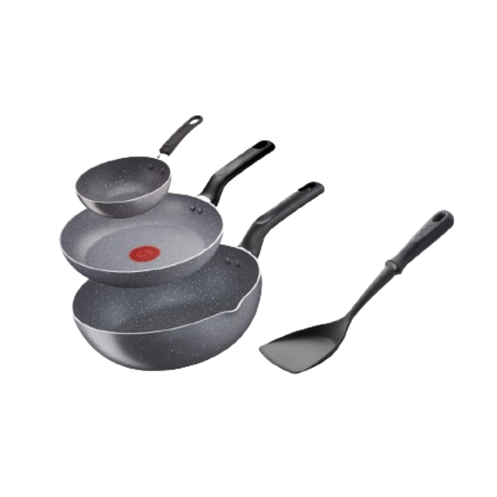 Tefal Paket Hemat Set Wajan 3PCS Natura A + Spatula Sutil Anti Lengket