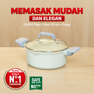 [NEW LAUNCH] Tefal Wajan Elipso + Tutup / Bisa di Semua Kompor / Garansi 1 Tahun