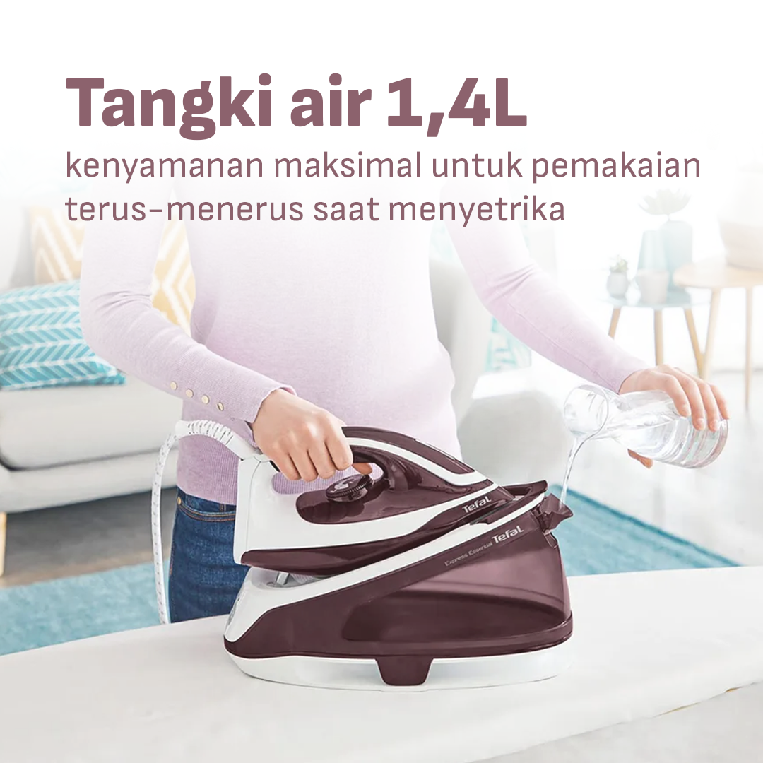 Tefal Steam Gen Express Essential / Setrika Uap 2 Menit 1.4L / SV6120