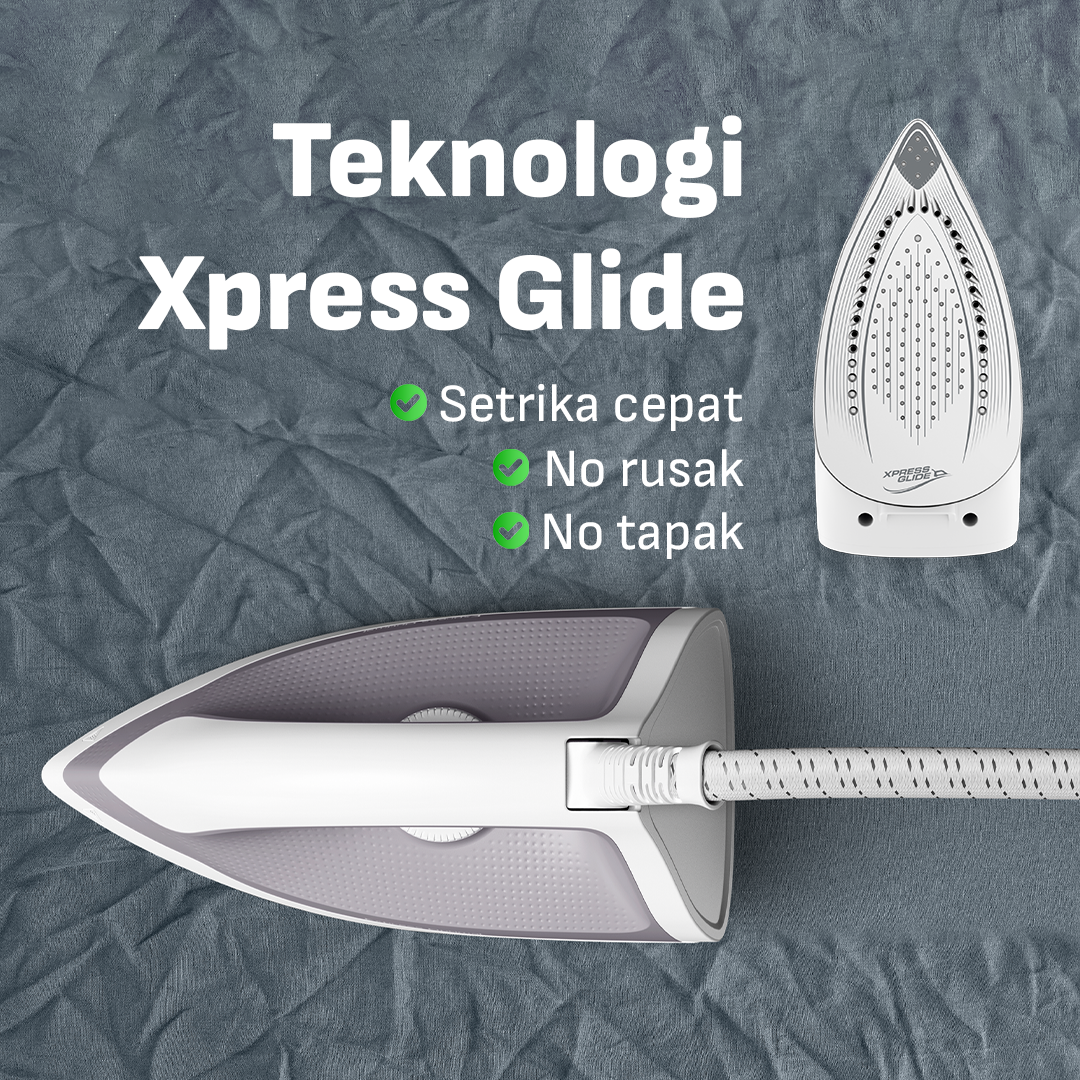 Tefal Steam Gen Express Optimal / Setrika Uap 2 Menit 1.2L / SV4110