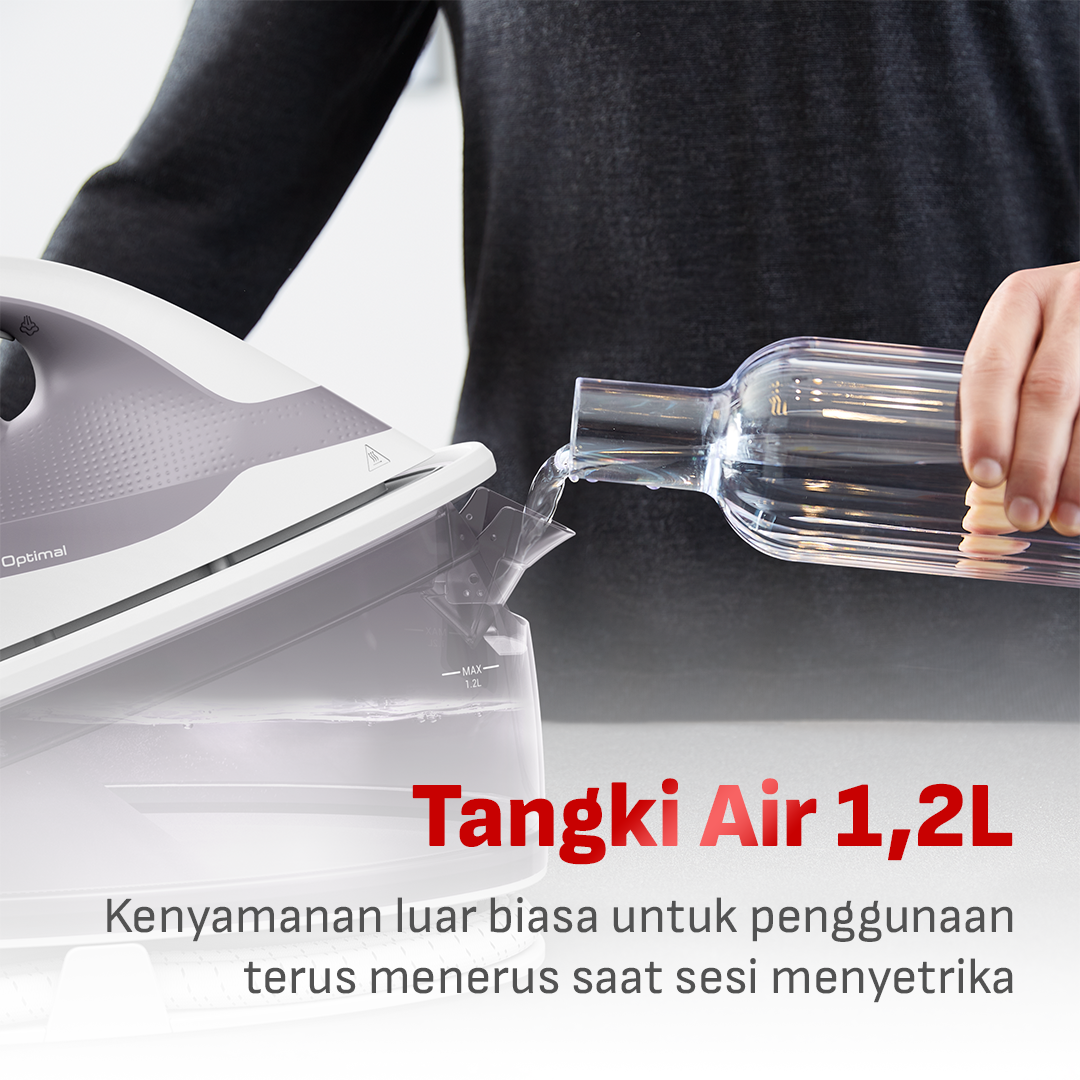 Tefal Steam Gen Express Optimal / Setrika Uap 2 Menit 1.2L / SV4110