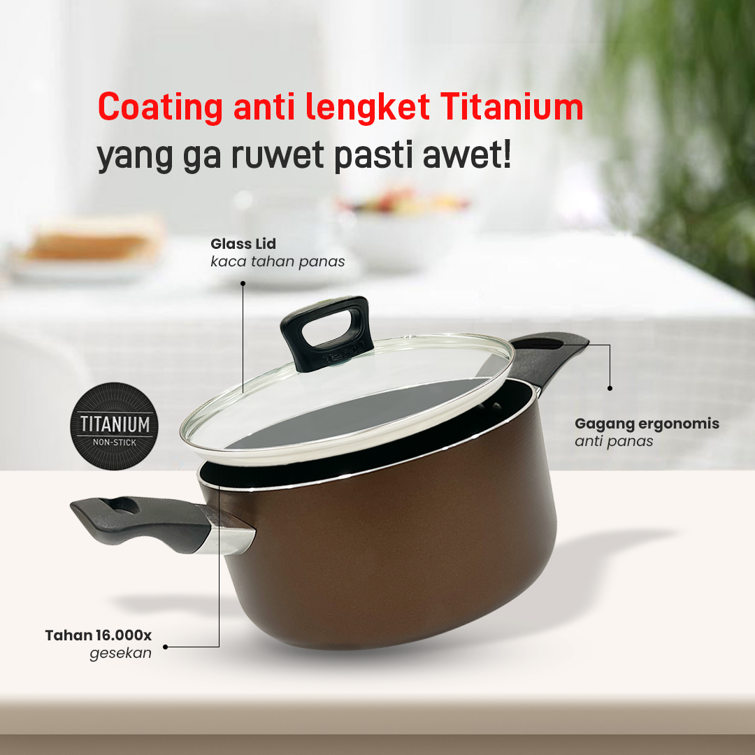 Day by Day Stewpot 20cm + Lid / Panci Anti Lengket