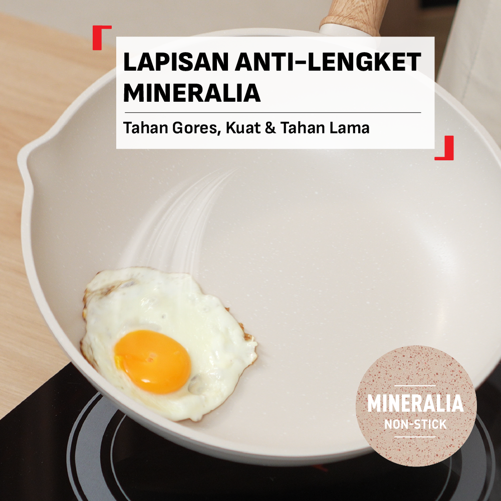 [NEW LAUNCH] Tefal Wajan Cristalia Plus 16cm/20cm/26cm/30cm Mineralia / Bisa di Semua Kompor / Garansi 1 Tahun