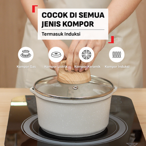[NEW LAUNCH] Tefal Wajan Cristalia Plus 16cm/20cm/26cm/30cm Mineralia / Bisa di Semua Kompor / Garansi 1 Tahun