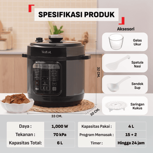EPC CY601 6L - Pressure Slow Cooker / Presto
