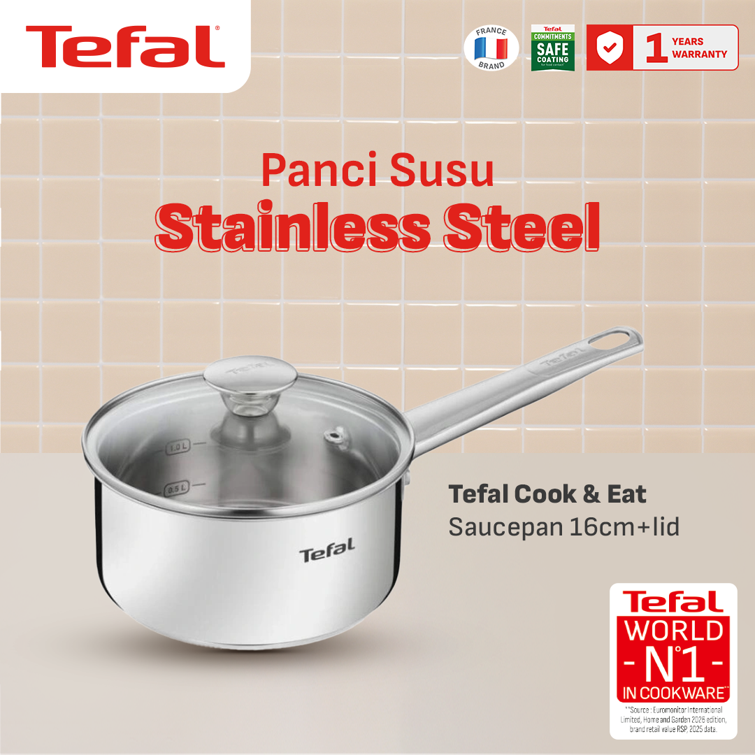 Cook Eat Saucepan + Lid 16cm / Wajan Anti Lengket