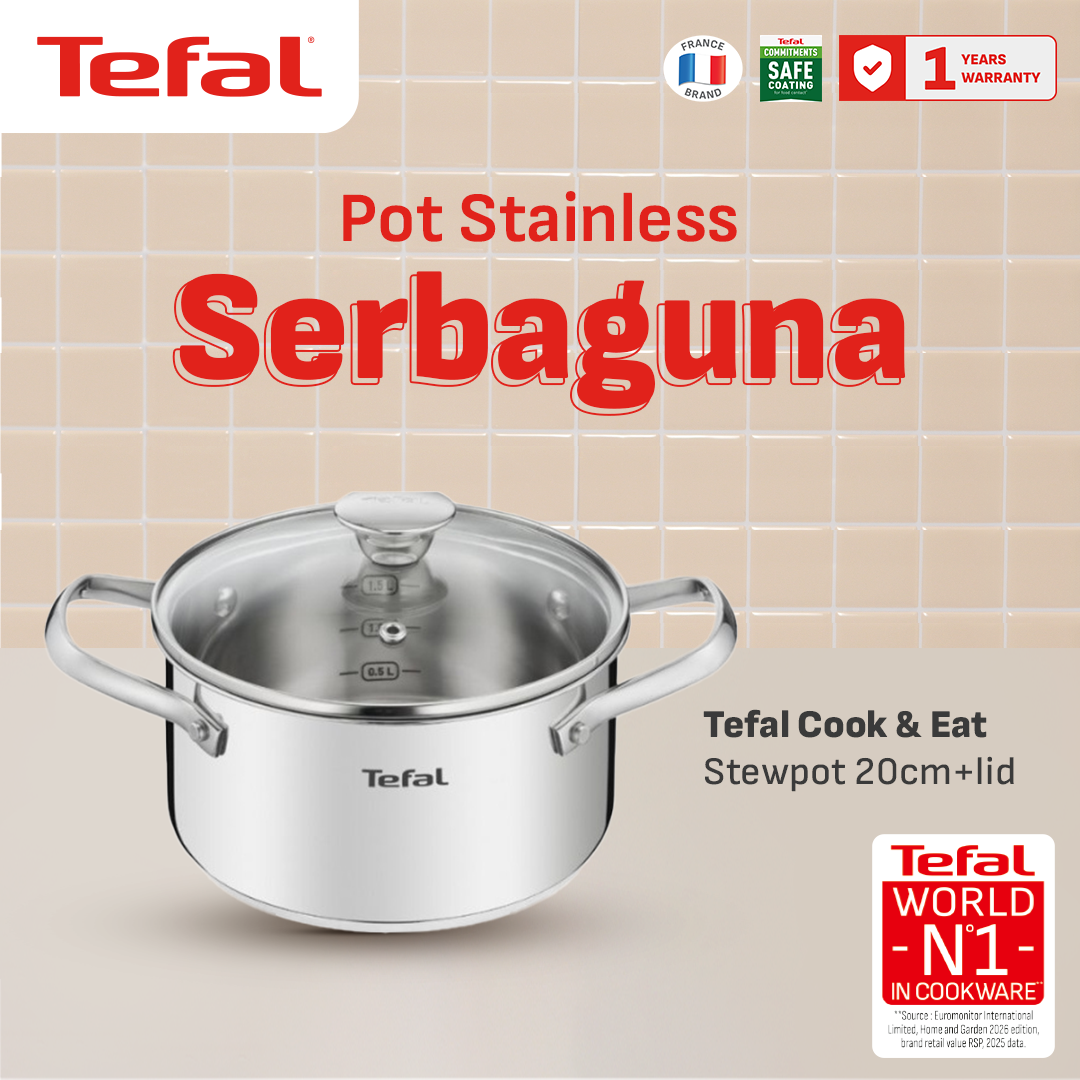 Cook Eat Stewpot + Lid 20cm / Wajan Anti Lengket