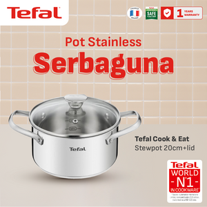 Cook Eat Stewpot + Lid 20cm / Wajan Anti Lengket