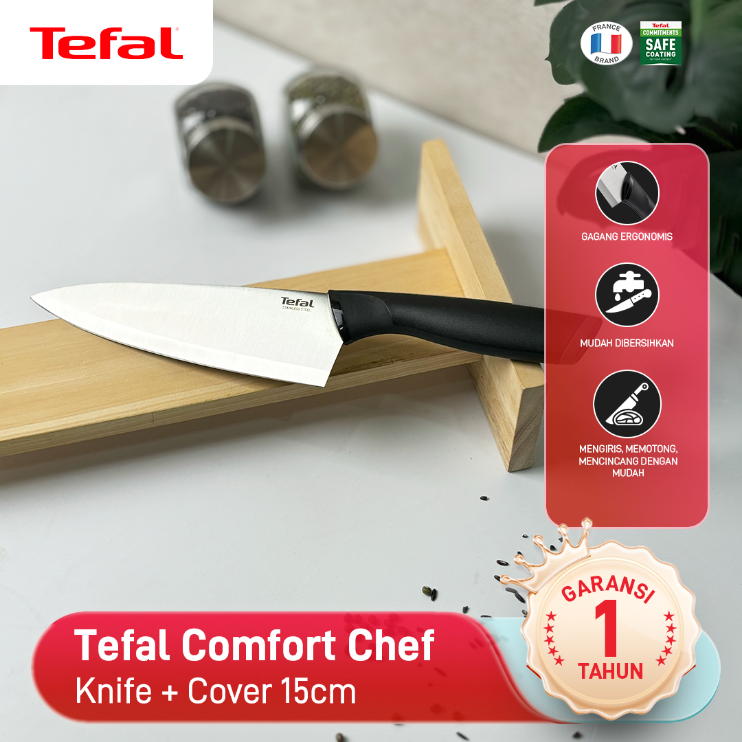 Chef Knife 15cm / Pisau Dapur Stainless Steel Dengan Tutup