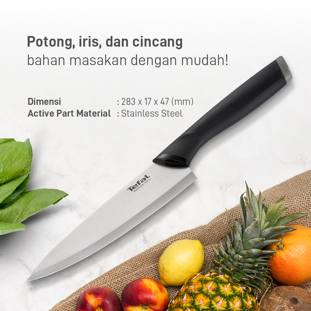 Chef Knife 15cm / Pisau Dapur Stainless Steel Dengan Tutup