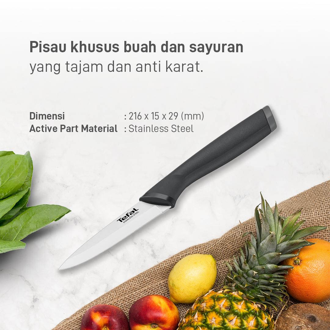 Paring Knife 9cm / Pisau Dapur Stainless Steel Dengan Tutup