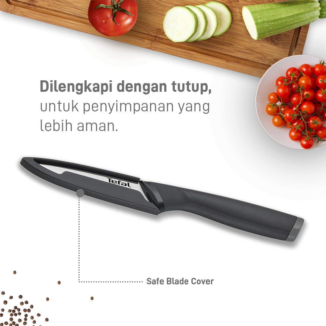 Paring Knife 9cm / Pisau Dapur Stainless Steel Dengan Tutup