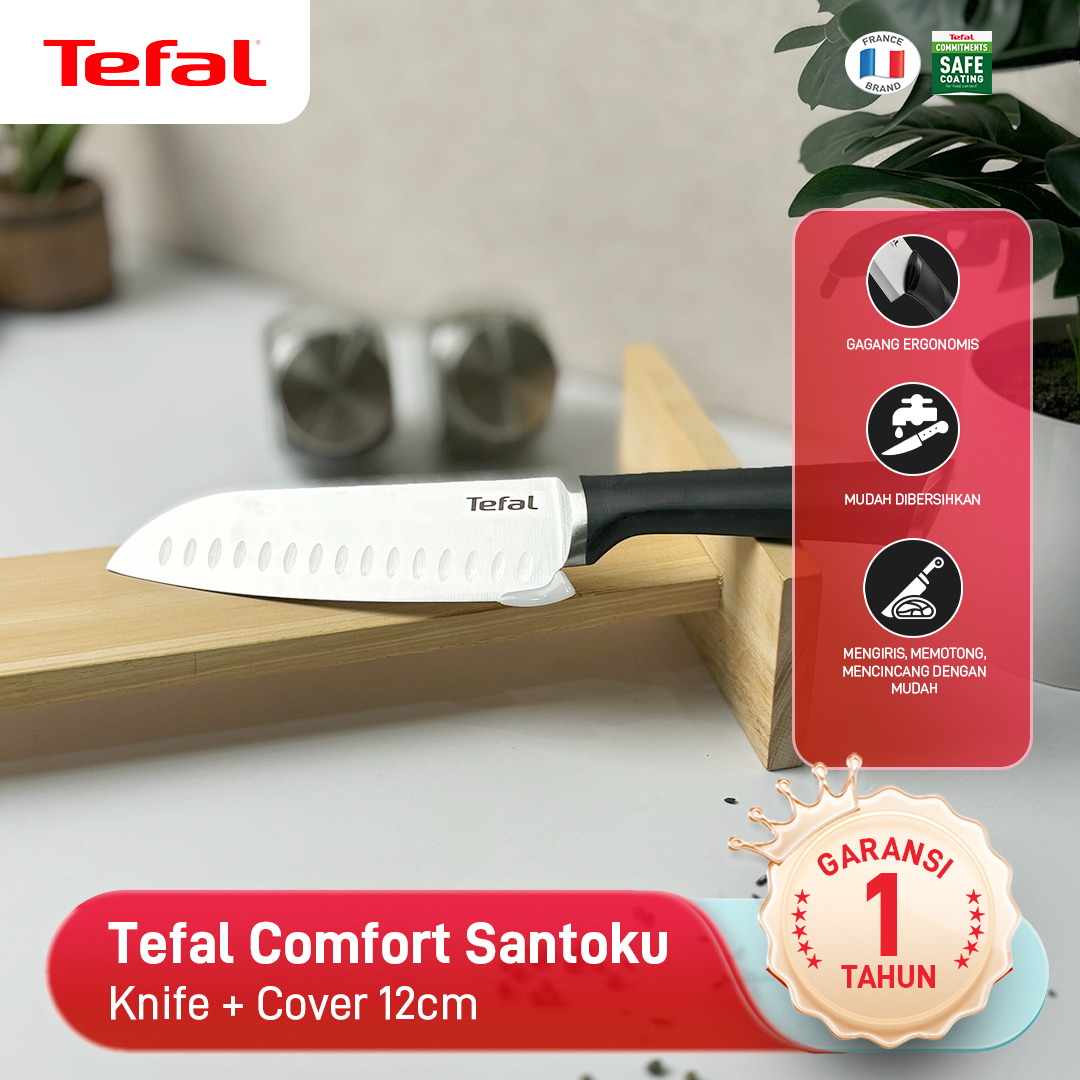 Santoku Knife 12cm / Pisau Dapur Stainless Steel Dengan Tutup