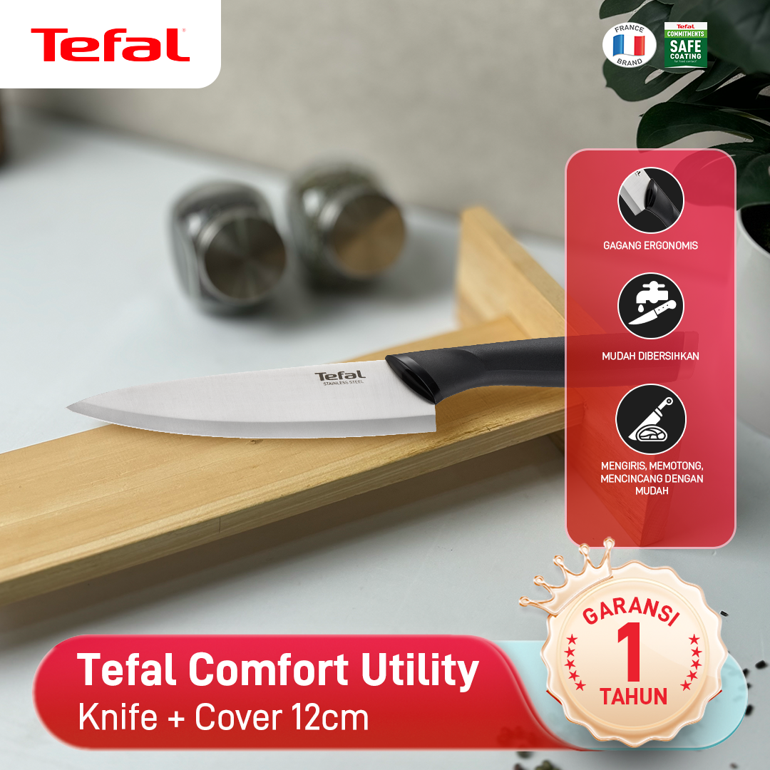 Utility Knife 12cm / Pisau Dapur Stainless Steel Dengan Tutup