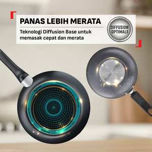 Tefal Simple Coooking Set C - Cook & Clean Frypan 24cm FREE Natura Wokpan 16cm