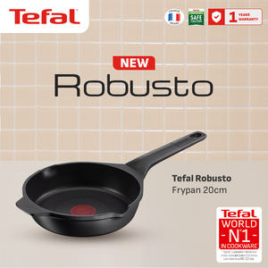 Tefal Robusto Titanium 3X – Wajan Anti Lengket Premium, Bisa Semua Kompor