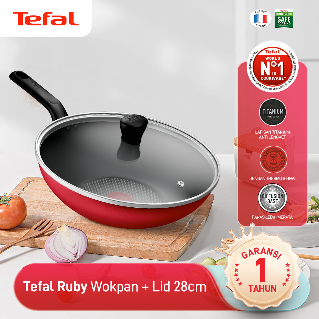 Ruby Wokpan 28cm + Lid / Wajan Anti Lengket