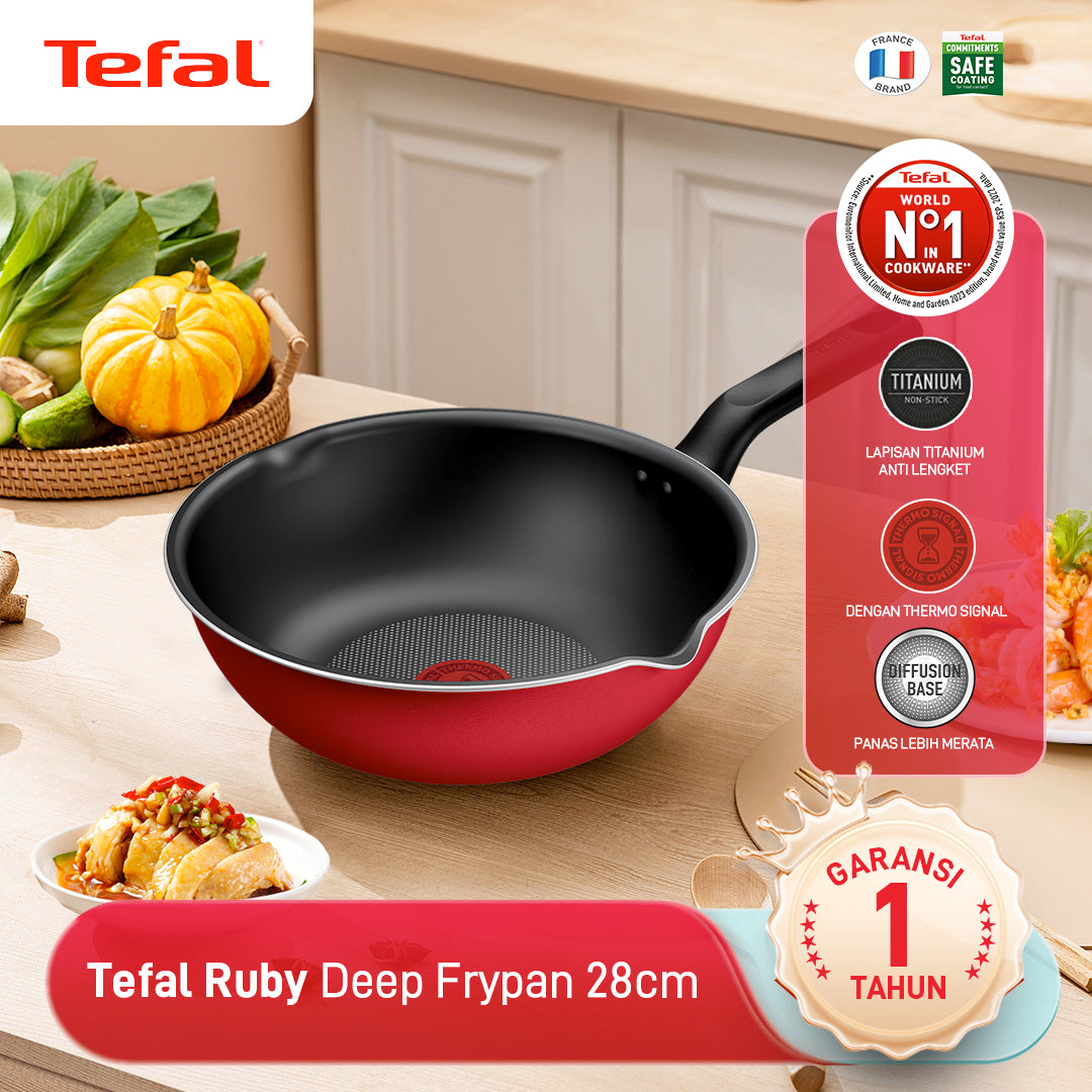 Ruby Deep Frypan 28cm / Wajan Anti Lengket
