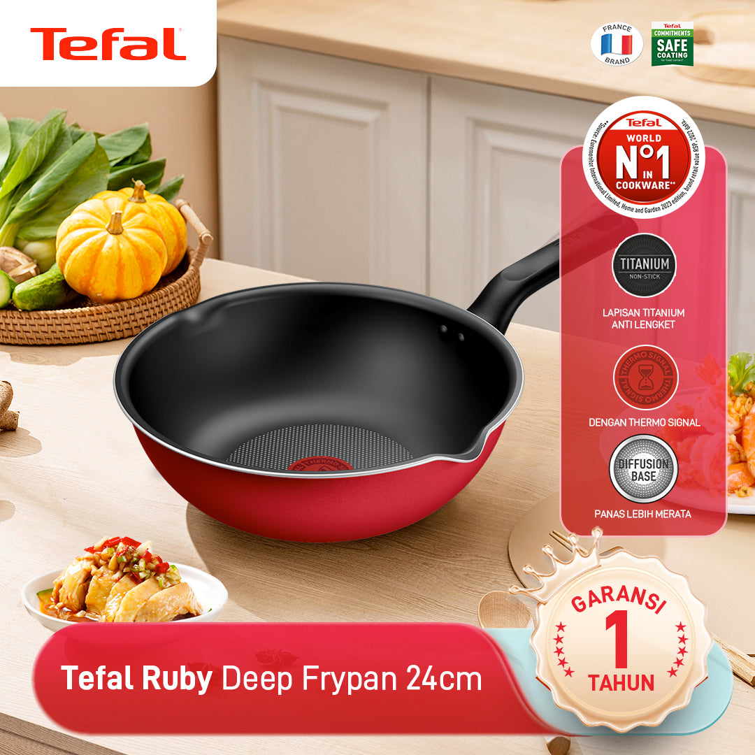 Ruby Deep Frypan 24cm / Wajan Anti Lengket