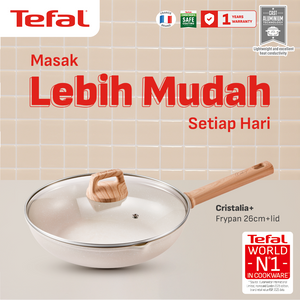 [NEW LAUNCH] Tefal Wajan Cristalia Plus 16cm/20cm/26cm/30cm Mineralia / Bisa di Semua Kompor / Garansi 1 Tahun