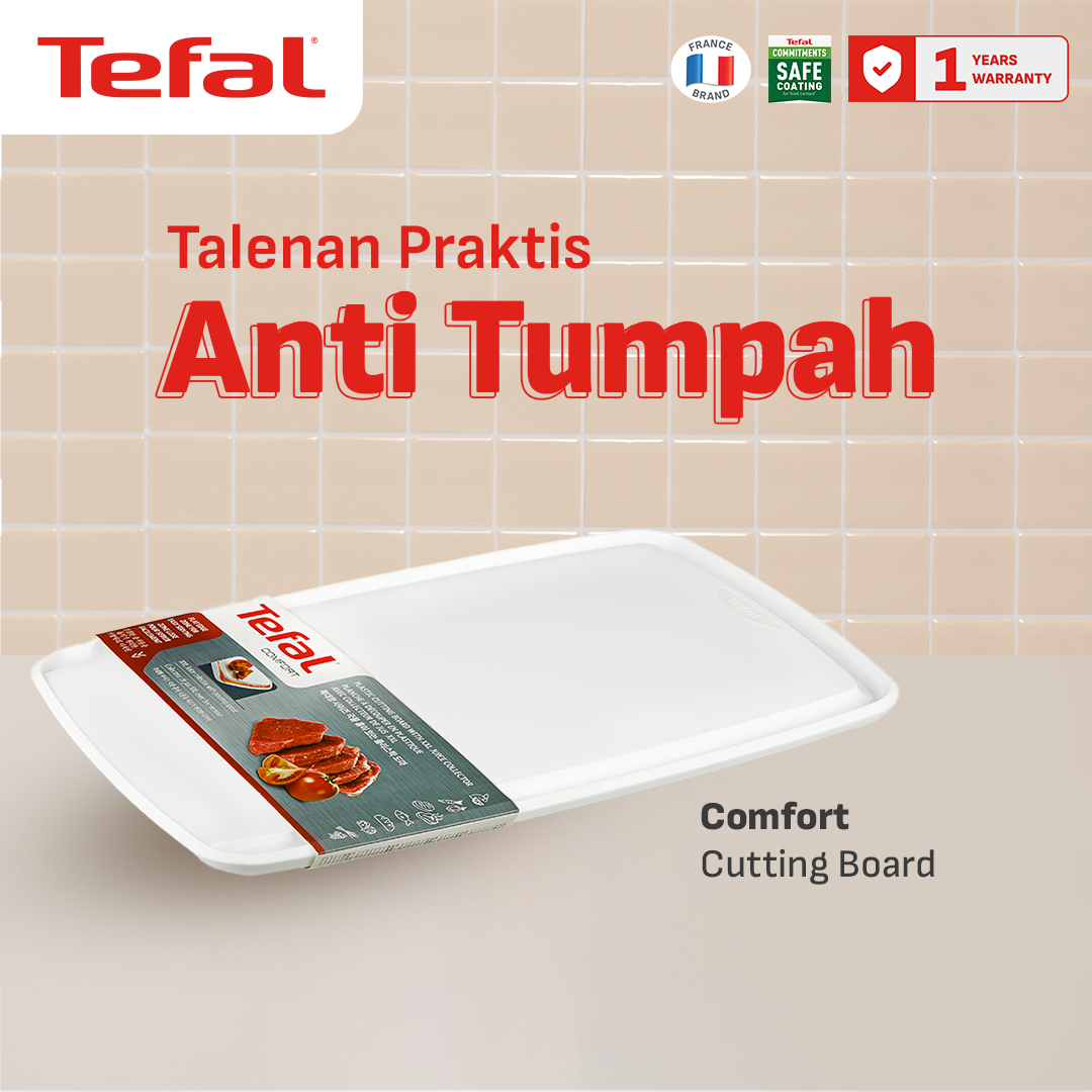Tefal Comfort Plastic Cutting Board / Talenan Premium MultifungsiÃ‚Â AntiÃ‚Â Tumpah