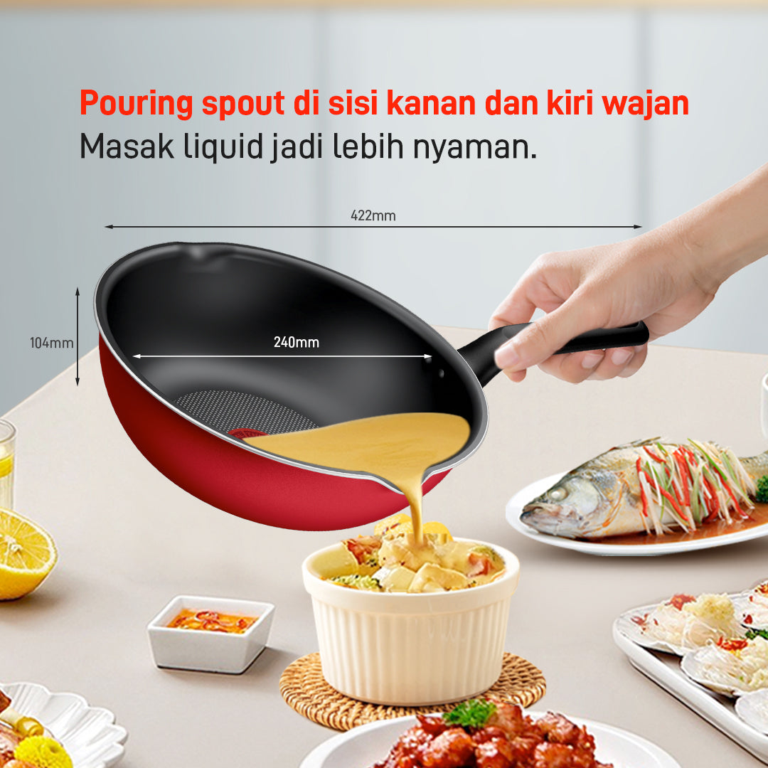 Ruby Deep Frypan 24cm / Wajan Anti Lengket