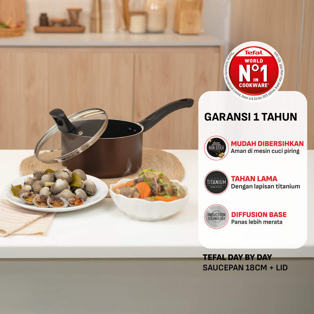 Day by Day Saucepan 18cm + Lid / Panci Anti Lengket