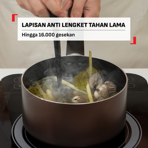Day by Day Saucepan 18cm + Lid / Panci Anti Lengket