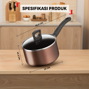 Day by Day Saucepan 18cm + Lid / Panci Anti Lengket