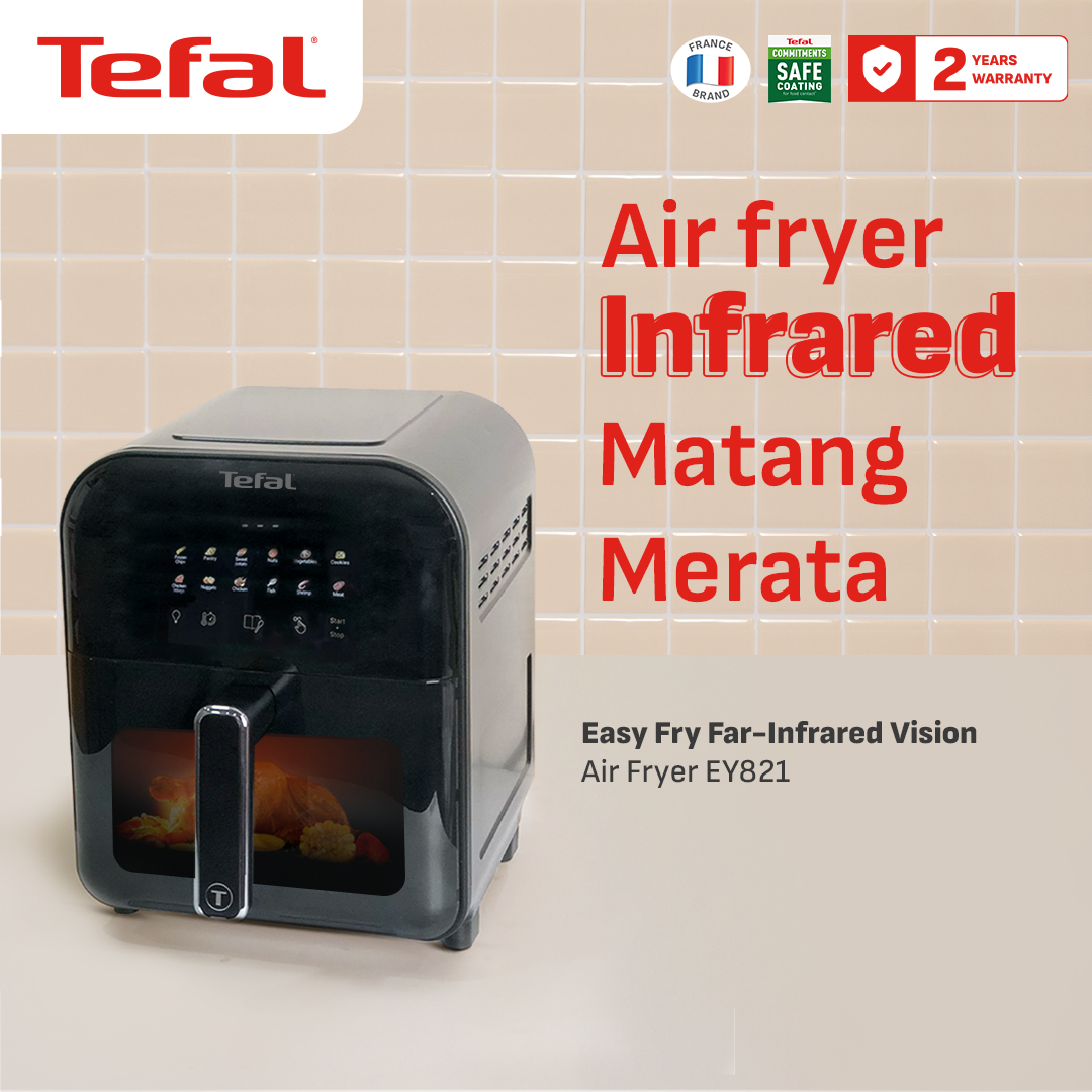Air Fryer Easy Fry Infrared Window Black EY821 6L