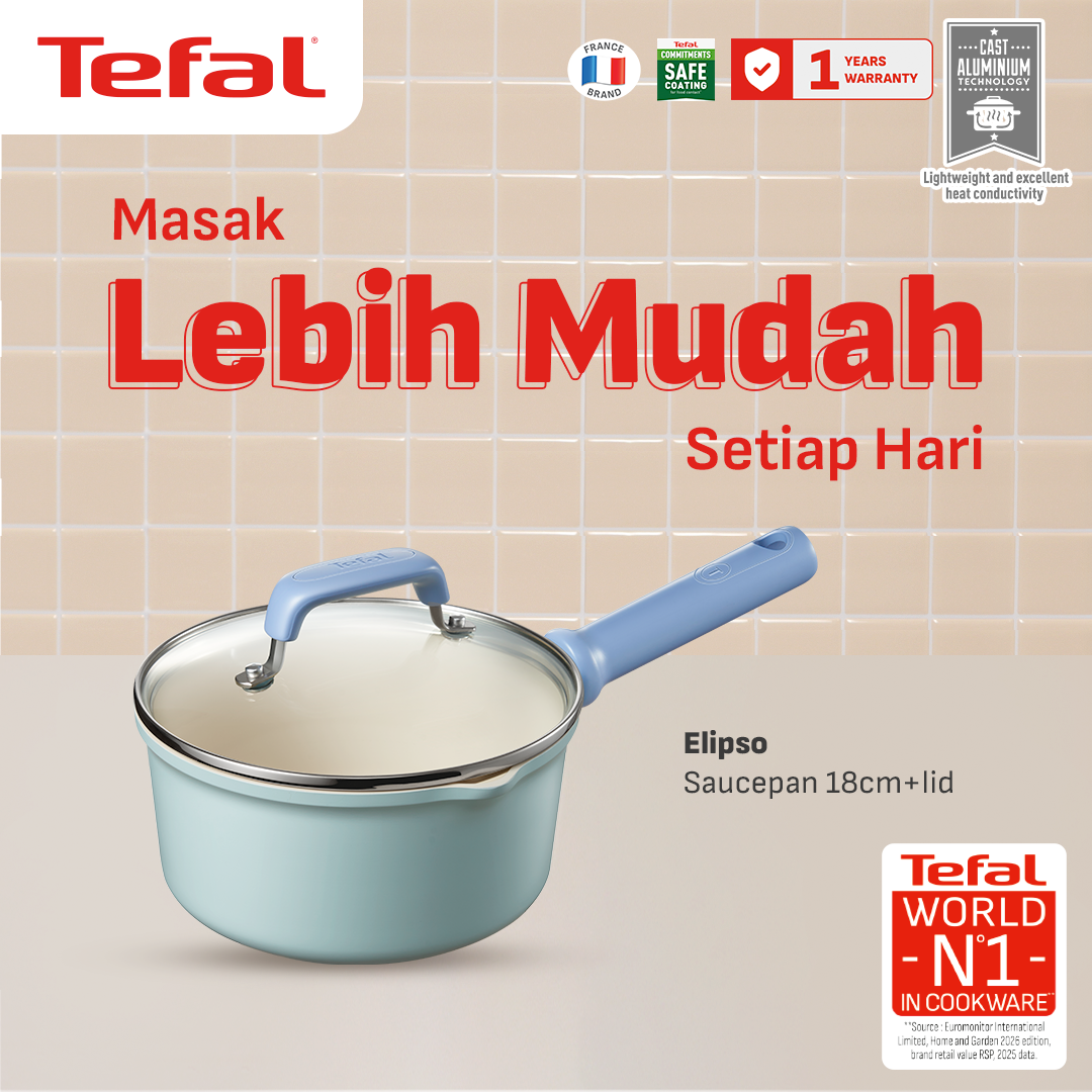 [NEW LAUNCH] Tefal Wajan Elipso + Tutup / Bisa di Semua Kompor / Garansi 1 Tahun