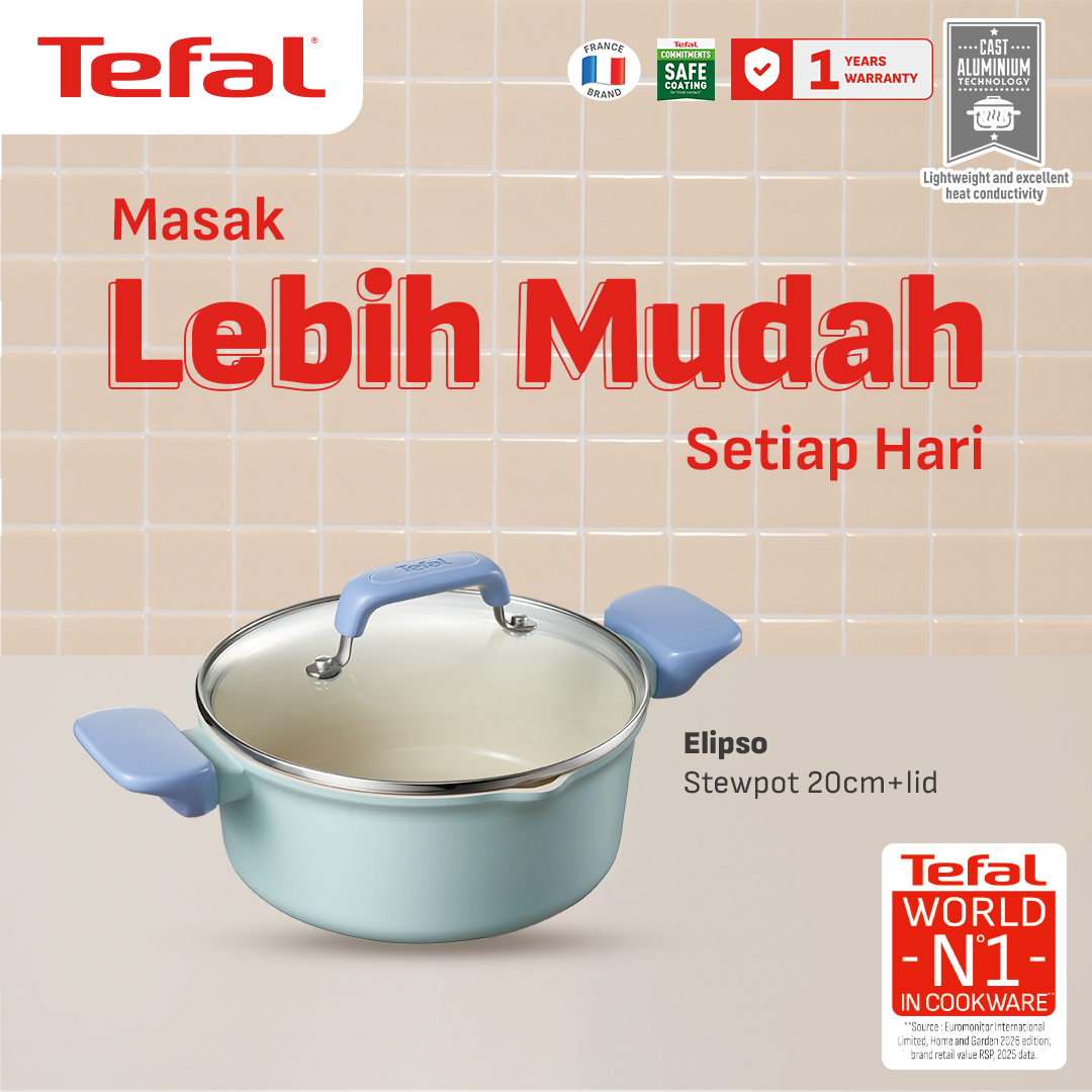 [NEW LAUNCH] Tefal Wajan Elipso + Tutup / Bisa di Semua Kompor / Garansi 1 Tahun