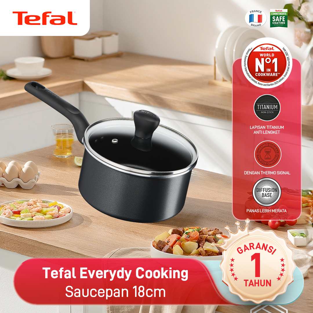 Everyday Cooking Saucepan 18cm + Lid / Panci Anti Lengket