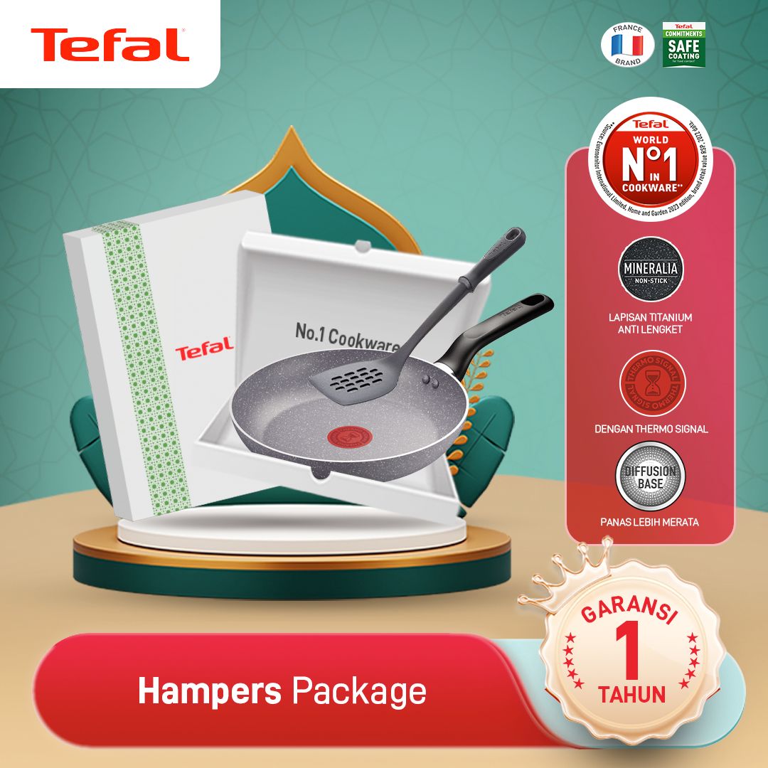 Tefal Set Hampers Wajan 24cm + Spatula Anti Lengket