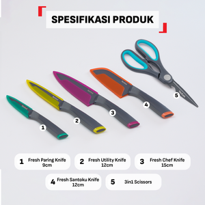 Tefal Fresh Knife / Pisau Dapur Professional Stainless Steel Serbaguna