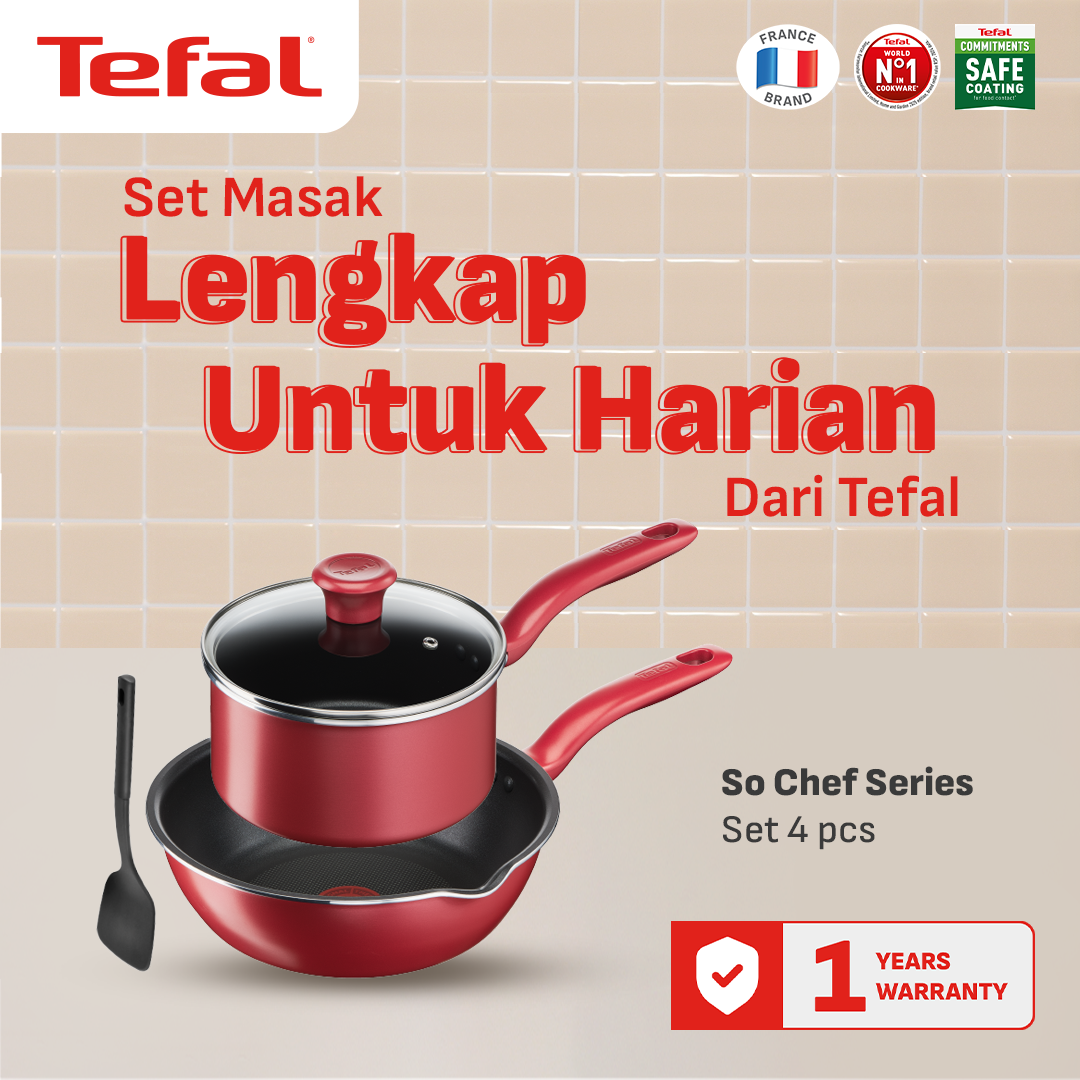 So Chef Red Package 4pcs - Cookware Set Induksi Wajan Anti Lengket