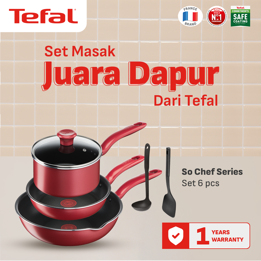 So Chef Red Package 6pcs - Cookware Set Induksi Wajan Anti Lengket