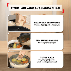 Wajan Serba Bisa OPPP 22cm+Tutup - Mushroom Beige