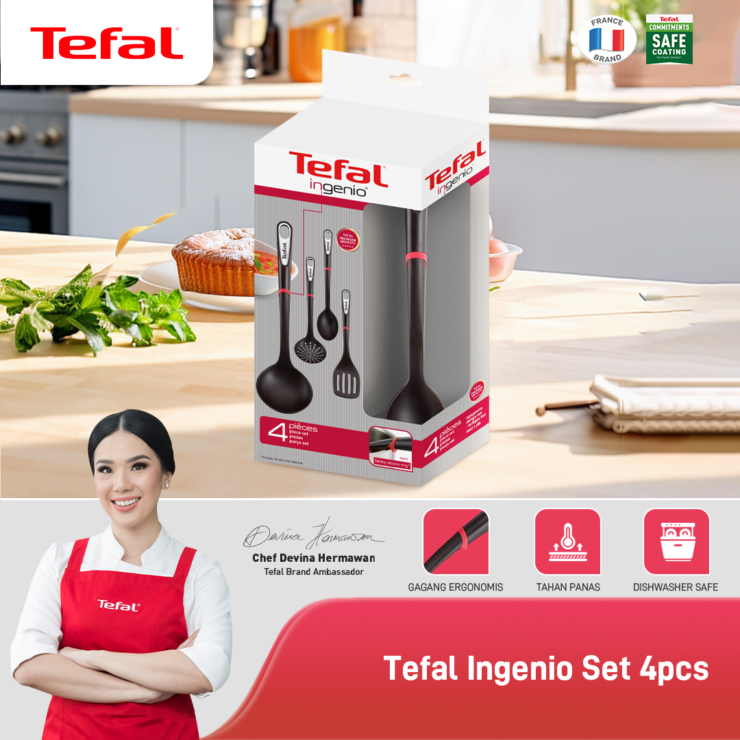 Tefal Ingenio Kitchen Tools Spatula Set Of 4
