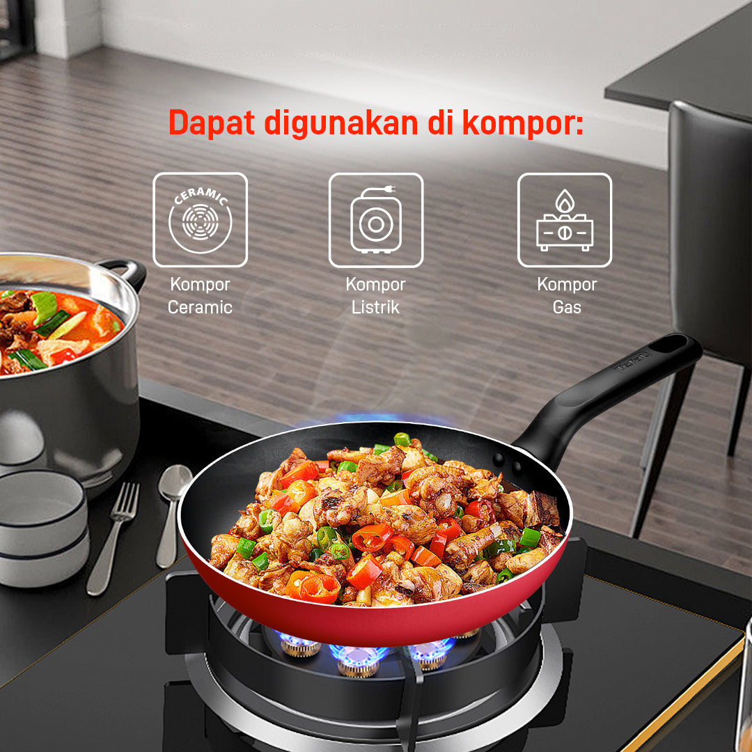 Ruby Frypan 28cm / Wajan Anti Lengket