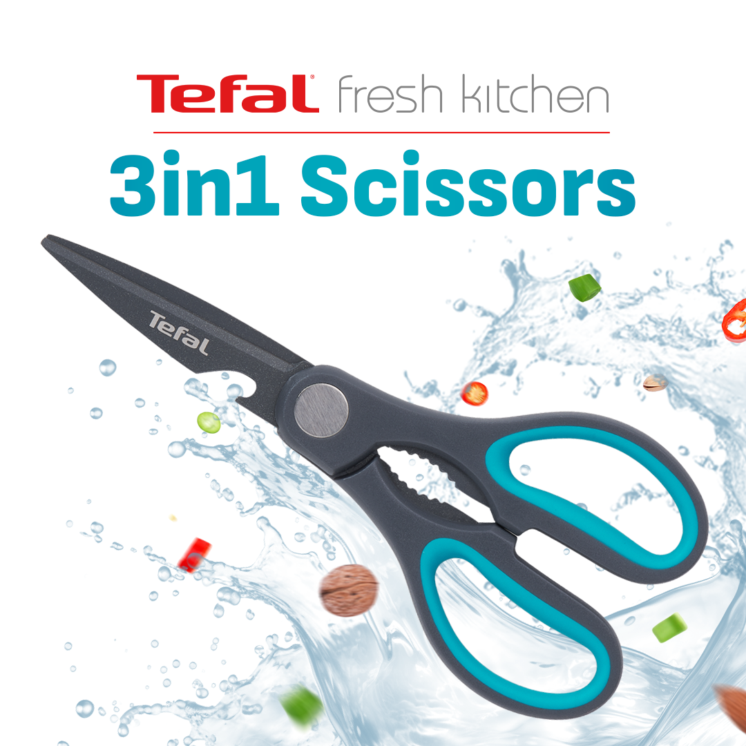 Tefal Gunting Dapur Professional Stainless Steel Serbaguna - Fresh Scissors MultiPurpose