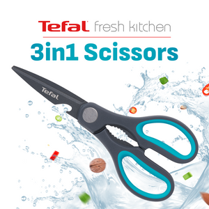 Tefal Gunting Dapur Professional Stainless Steel Serbaguna - Fresh Scissors MultiPurpose