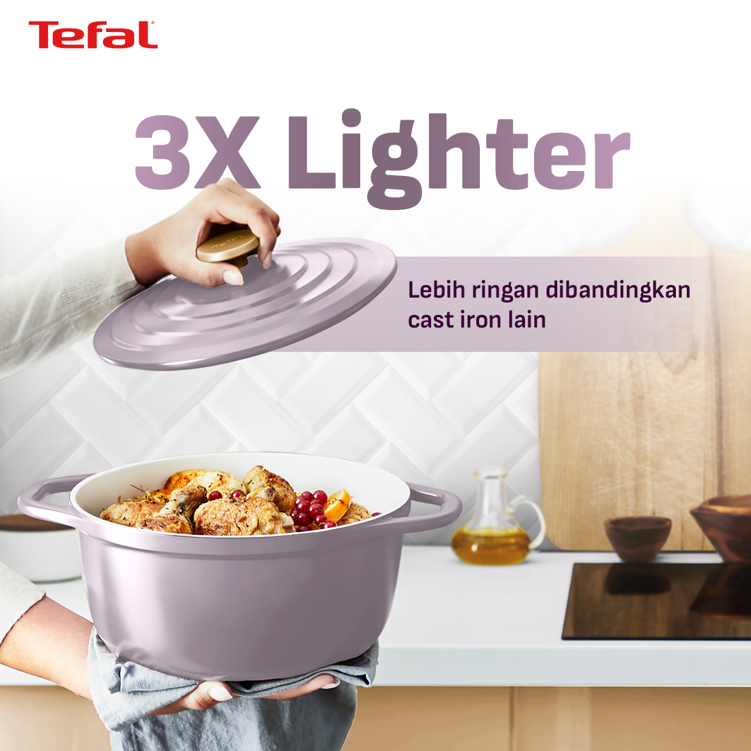 Tefal Panci Casserole Ceramic Air Stewpot 20 / 24 CM Anti Lengket