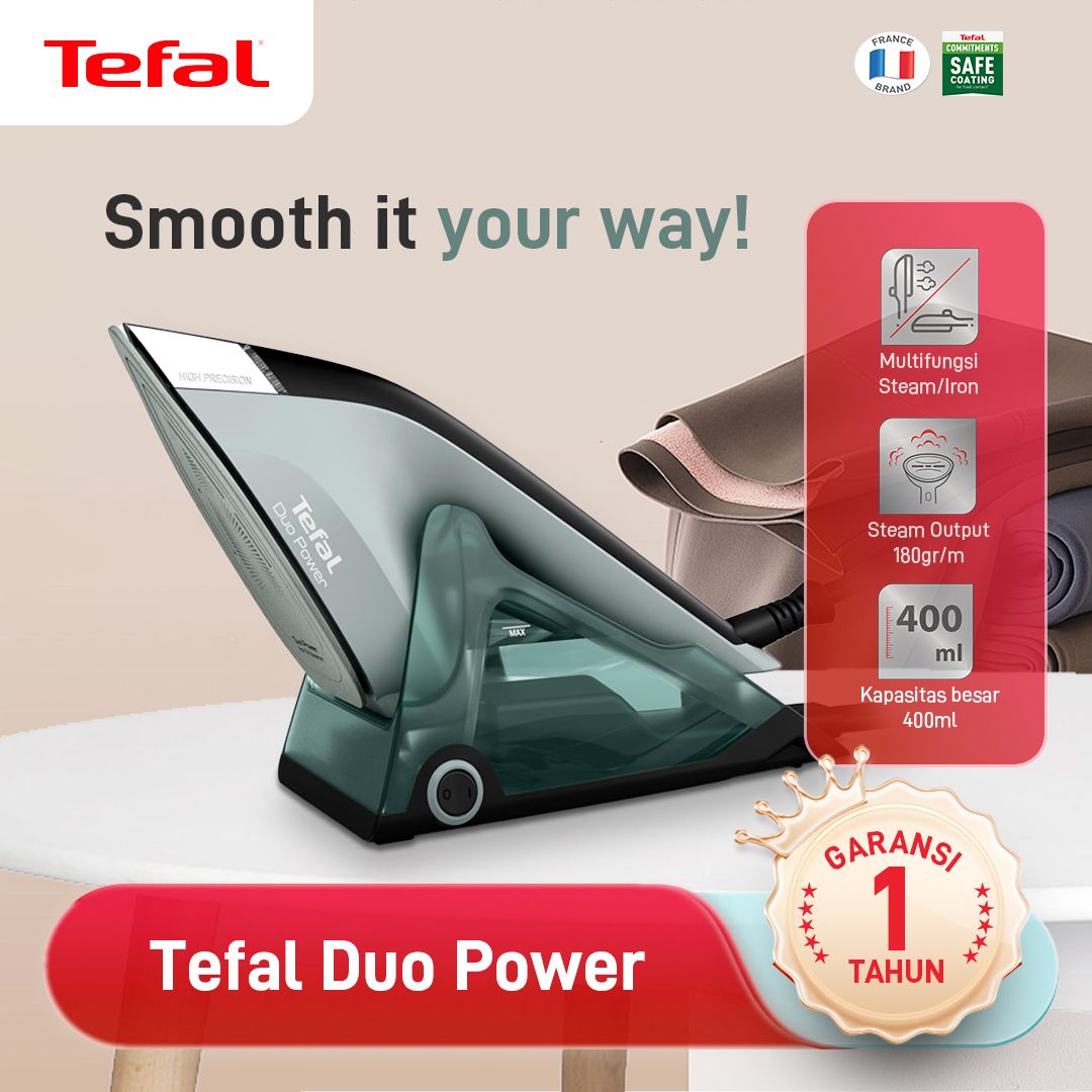 Setrika Uap Duo Power FREE Alas Setrika