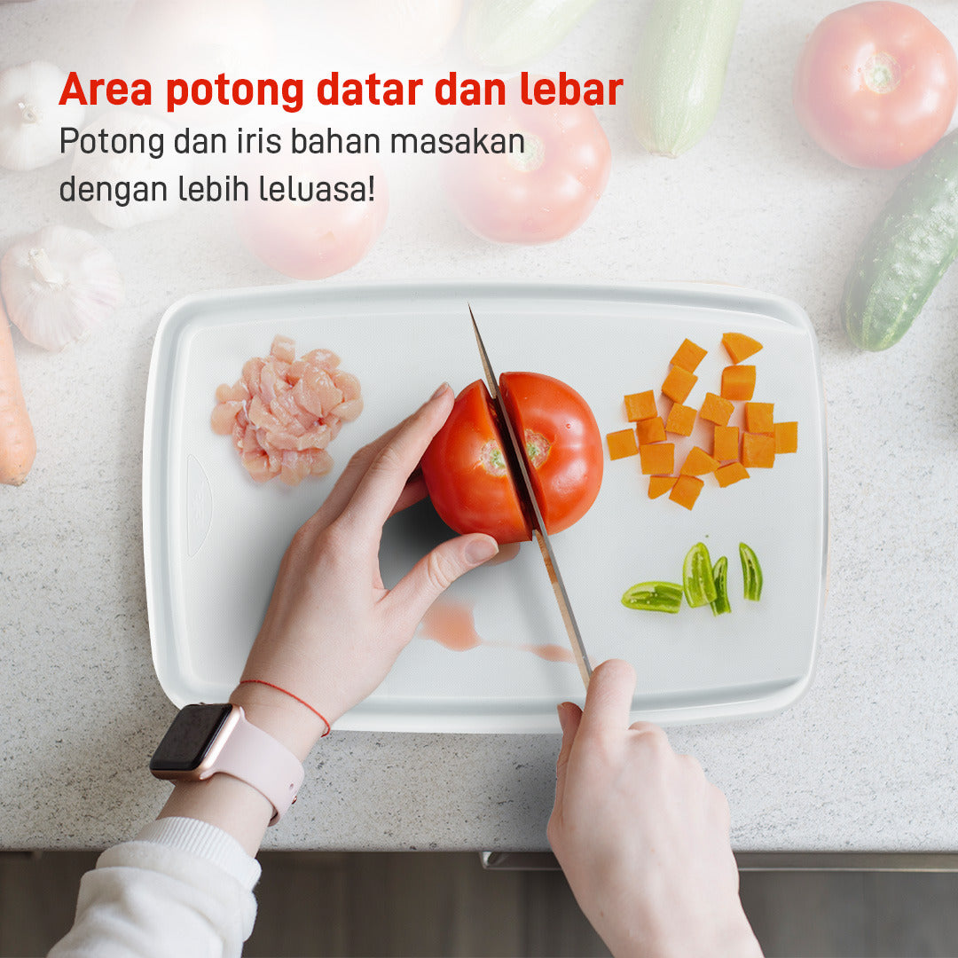 Tefal Comfort Plastic Cutting Board / Talenan Premium Multifungsi Anti Tumpah