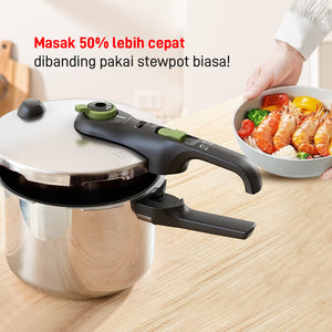 Panci Presto / Pressure Cooker Stainless Steel - 4 Liter