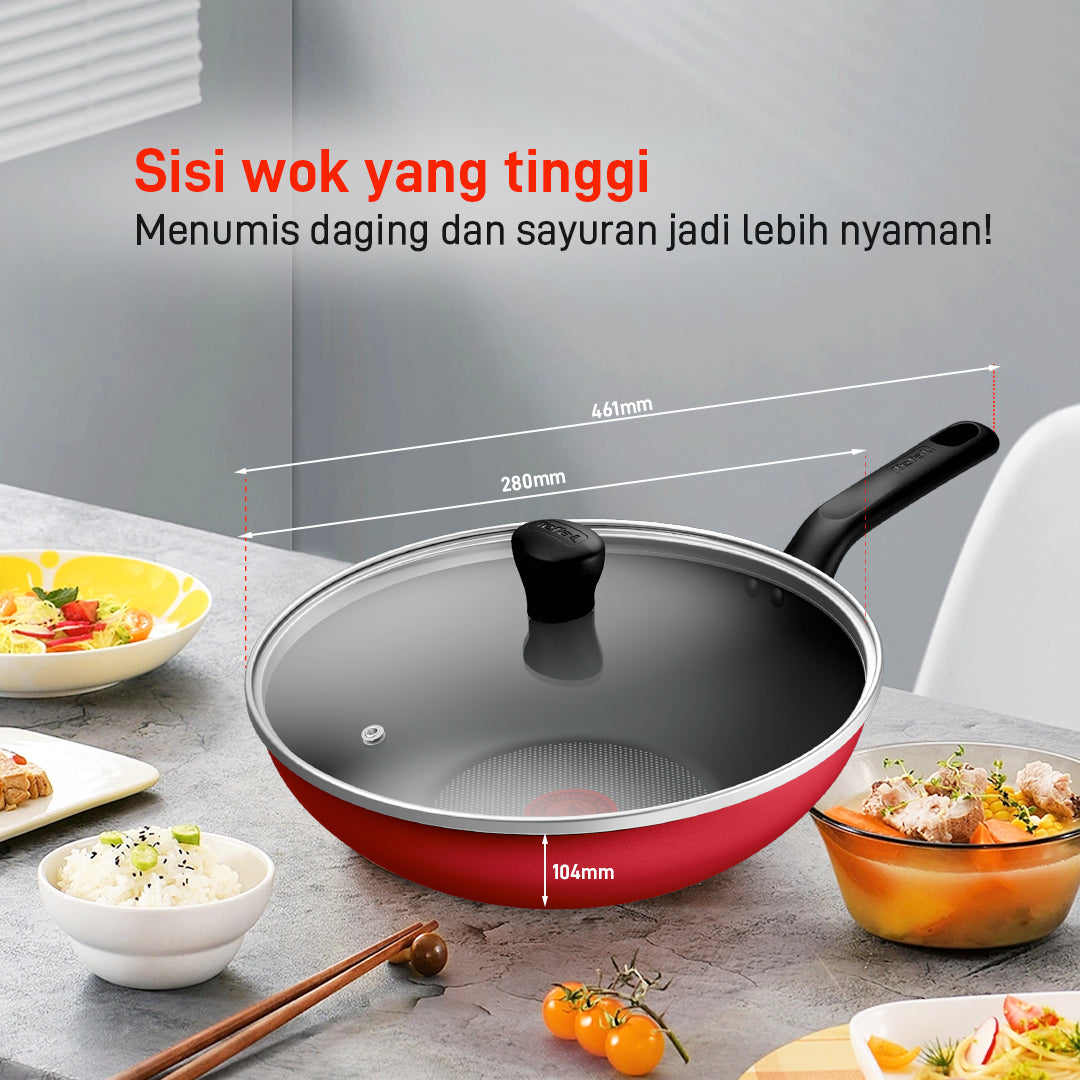 Ruby Wokpan 28cm + Lid / Wajan Anti Lengket