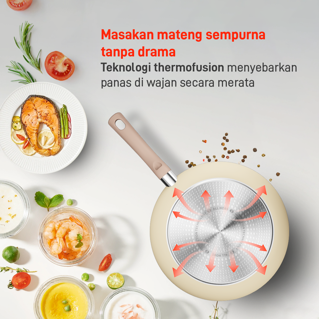 Tefal Wajan Panci Penggorengan Anti Lengket / Daisy Series Frypan 24cm